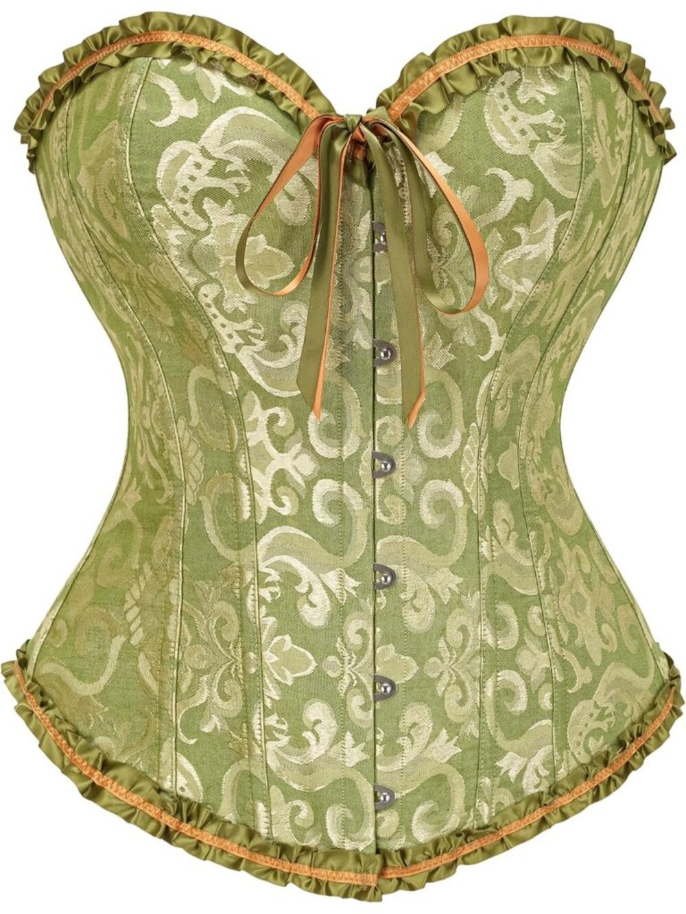 Women's Green Bustier Shapewear Lingerie Halloween Waist Push Up Corset Tops